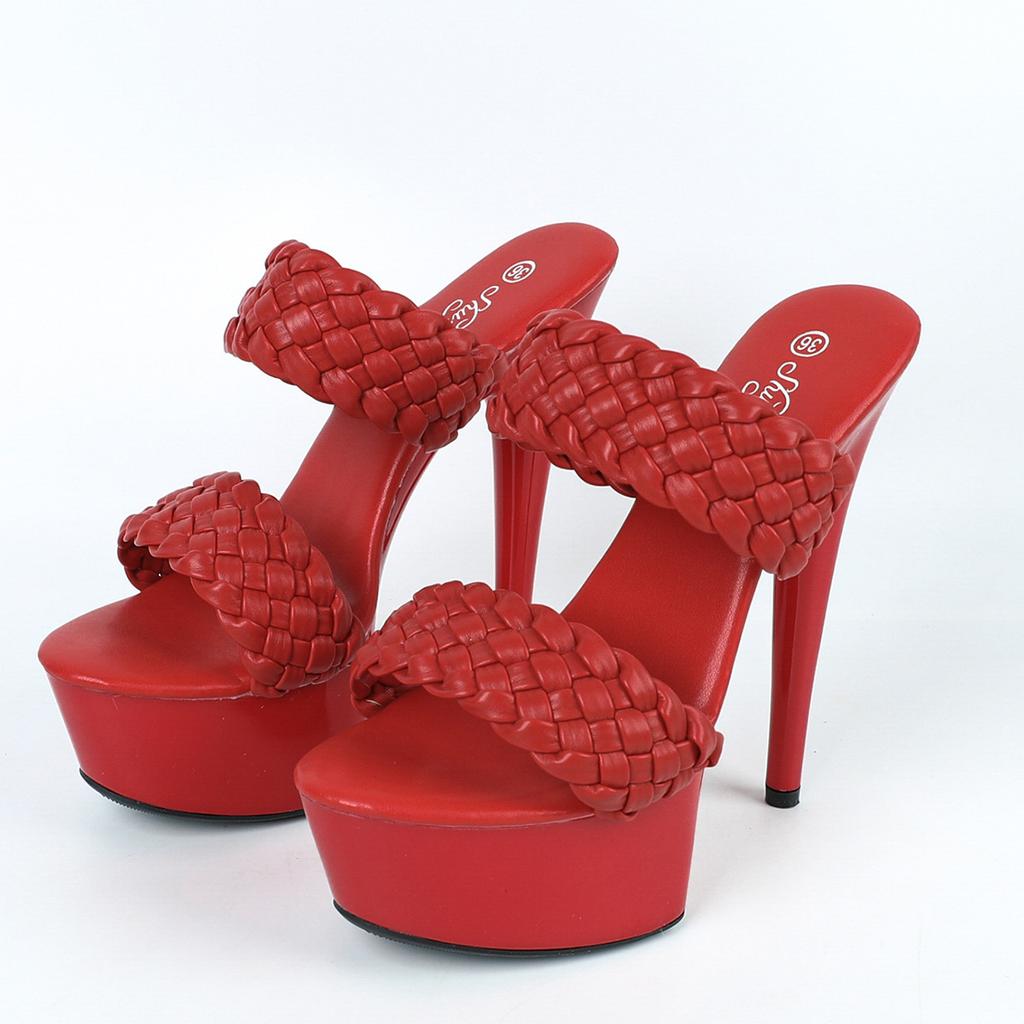 13cm 15cm Transparent Crystal Heels Stiletto Waterproof Platform Sandals for Women Party Bridal Shoes Elegant Evening Wear