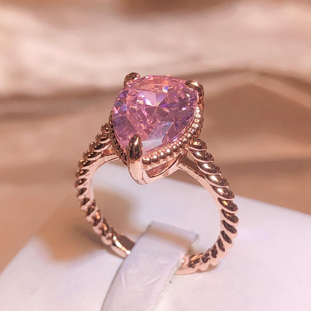 Простое кольцо в форме сердца для женщин, женские милые кольца на палец, романтический подарок на день рождения для подруги, модные украшения из камня с цирконием