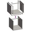 Firewood Rack White 40 x 40 x 40 cm Cold Rolled Steel