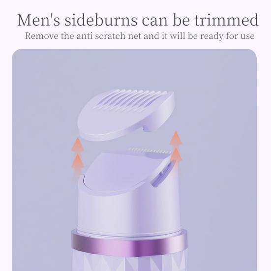 Двойная головка Женская электробритва USB перезаряжаемая водонепроницаемая портативная для лица, тела, зоны бикини, рук, ног, эпилятор, бритва, триммер