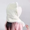 Thickening Kids Scarf Hat Integrated Warm Ear Protection Cap Cute Baby Winter Hat  Children
