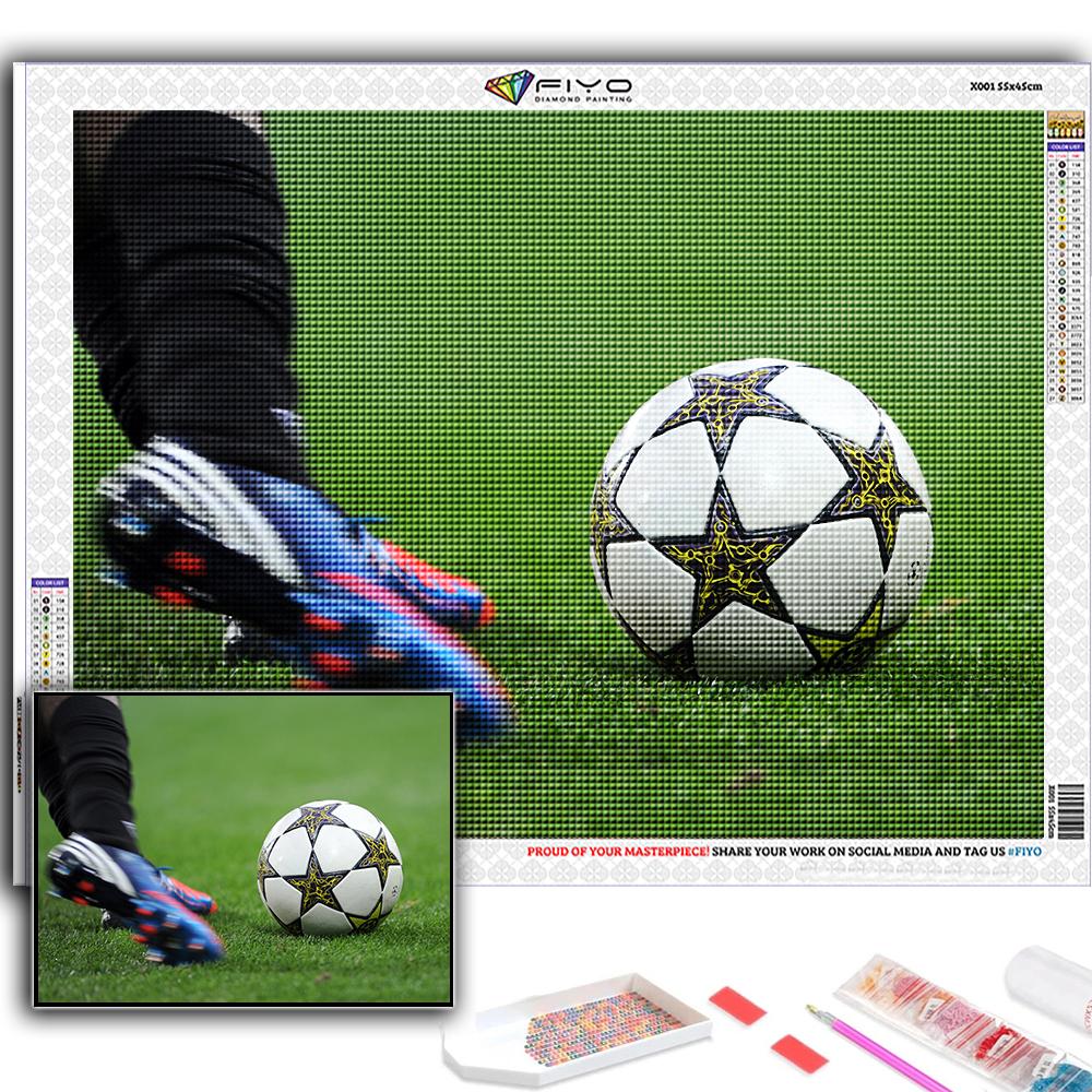 DIY 5D алмазная живопись футбол спортивный набор для вышивки крестом полная дрель вышивка мозаика художественная картина стразы подарок