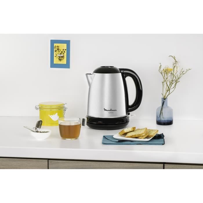 Moulinex subito bouilloire électrique, 1,7 l, base 360°, filtre antitartre amovible, niveau d'eau visible by540d10