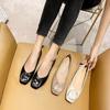 Soft Leather Soft Sole Temperament Square Head Single Shoes Women's Spring and Autumn 2025 New Evening Shoes Lightweight Flat Bottom Versatile Grand