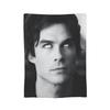 Damon Salvatore The Vampire Diaries Blanket Coral Fleece Plush Warm Throw Blankets for Bed Bedroom Plush Thin Quilt