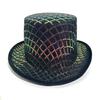 Цилиндр с плоским верхом Мужской Высококачественная Джазовая Шляпа с Блестками Женская Шляпа для Вечеринки и Выступлений Мужская Весенняя Шляпа от Солнца