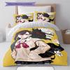 DAN DA DAN Pattern Bedding,Quilt Set Quilt Cover Pillowcase Home Birthday Gift (1 * duvet cover + 2 * pillowcase, without core)
