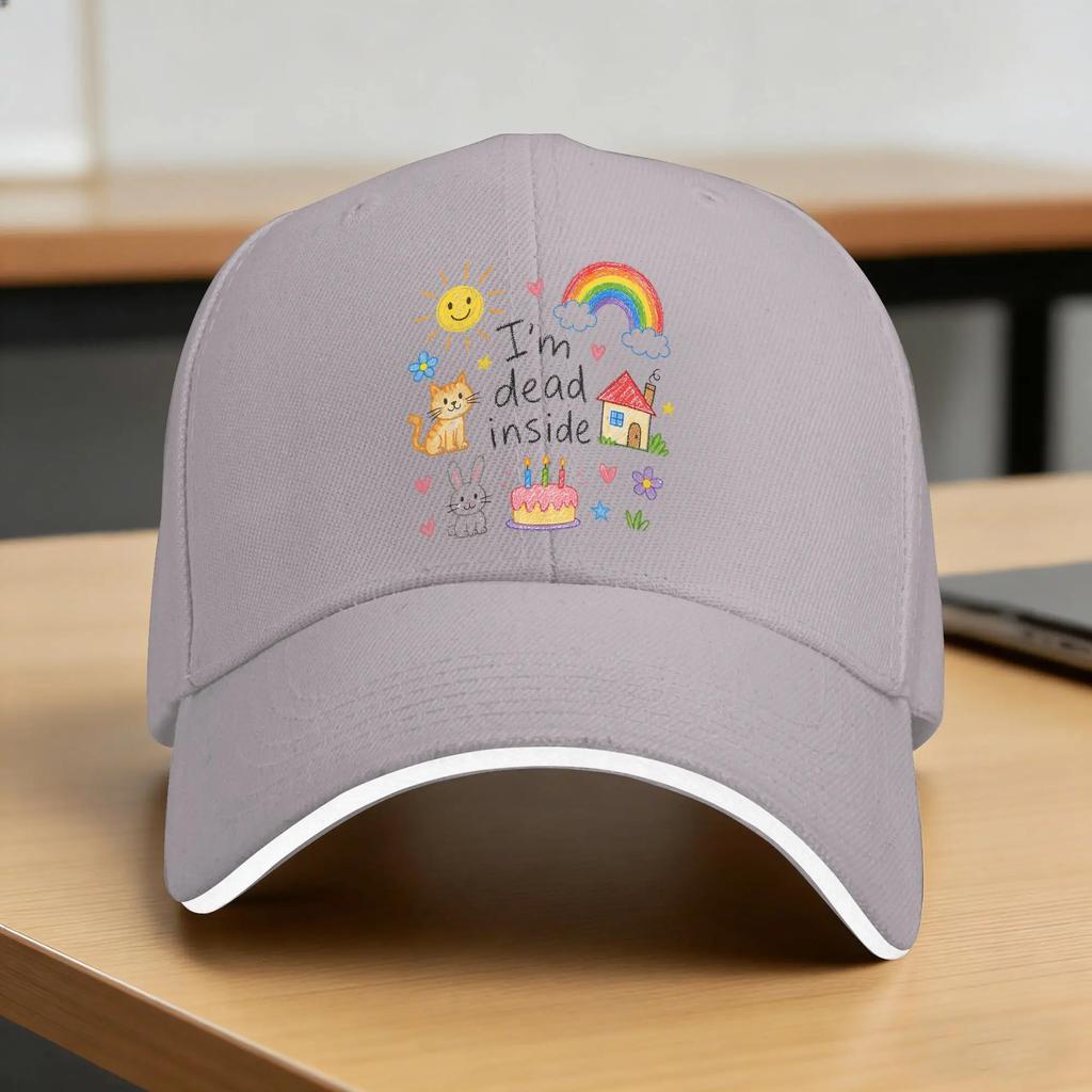 Im Dead Inside Baseball Cap UnisexTeens Design Hip Hop Hats Summer Trendy Tennis Skate SunProof Baseball Caps