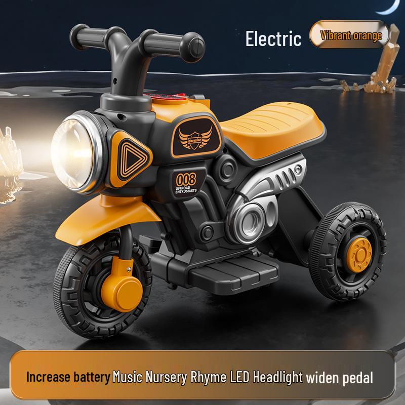 Детский электрический трехколесный велосипед с перезаряжаемым мотором и функцией скольжения – развивающая игрушка для мальчиков и девочек
