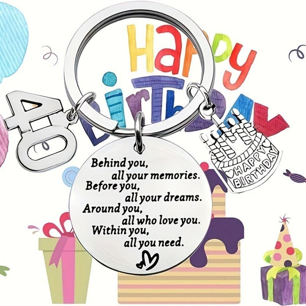 Подвеска в виде торта из нержавеющей стали брелок для ключей на день рождения подарок на день рождения брелок ювелирные изделия