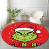 1pc Grinch Round carpet Painted Printed circular carpet, home door mat, outdoor travel protection carpet