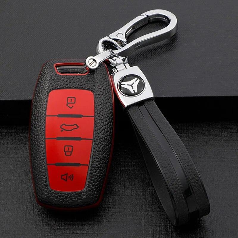 ДЛЯ Great Wall Haval Hover H1 H4 H6 H7 H8 H9 GMW Coupe ТПУ кожаный автомобильный пульт дистанционного управления с 4 кнопками, чехол для ключей, чехол, держатель для сумки, брелок