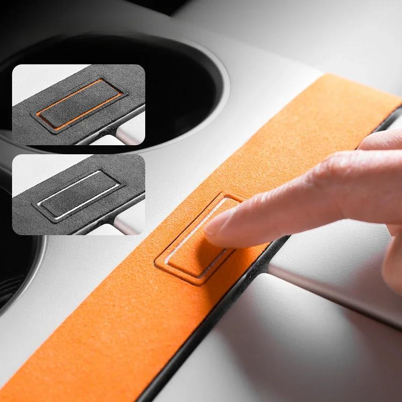 Suede Central Control Armrest Box Switch Button for LI LiXiang L6 L7 L8 L9 Suede Protection Sticker Fit Leading Ideal L6 7 L8 L9