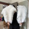10 штук страусиных перьев 55-60 см для рукоделия, вечеринок, свадебного декора, украшения стола, белые перья.