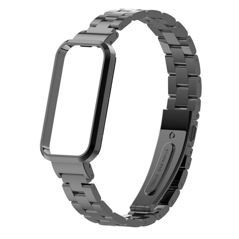Ремешки из нержавеющей стали для Xiaomi Redmi Smart Band Pro, роскошный металлический браслет для часов Redmi Smart Band 2, ремень