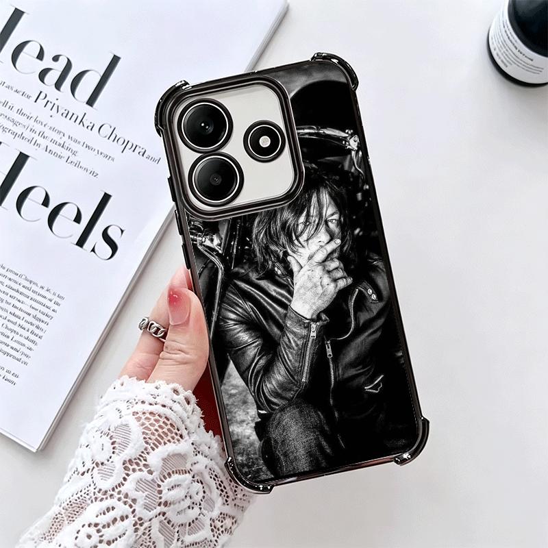 The Walking Dead Daryl Dixon Plating Phone Case For Xiaomi Redmi Note 14 15 Pro Plus 13 12 11 11S 11T 10 9S 9 5G Anti-Fall Airab