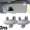 2Pcs Interior Gray Sun Visor Clip Holder Hook Bracket Hanger For A1 A3 A4 A5 Q3 Q5 S3 S4 S5 TT Allroad 8U0857562A Grey