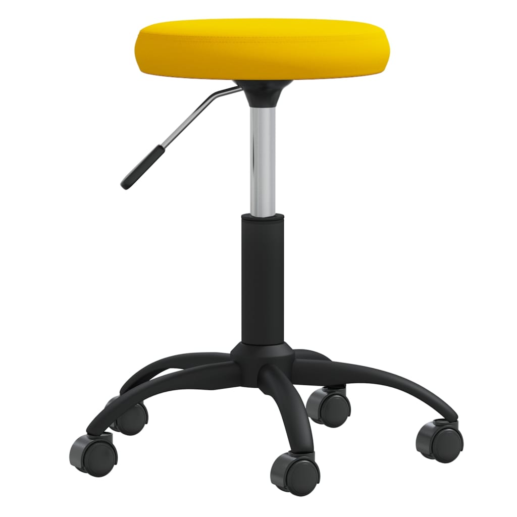 Office Chair Swivel Mustard Yellow Velvet
