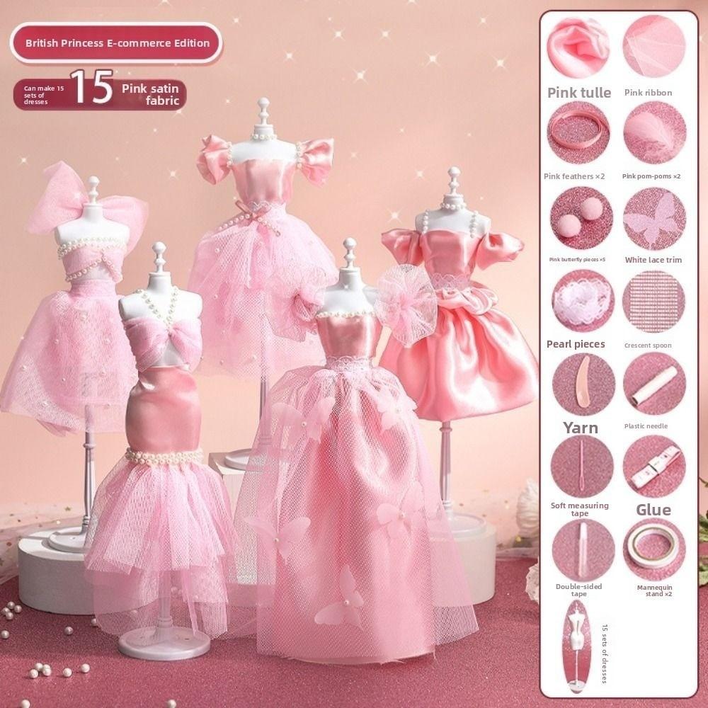 Skirt DIY Doll's Clothes Kit Wear Doll's Dress Material Princess Toy Outfit Kit Clothing Design
