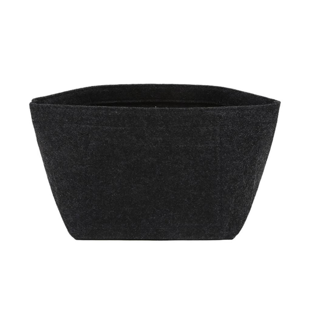 Felt Purse Organizer with Compartments Cosmetic Bag Portable Bucket Handbag Removable Inner Liner Women Suitable for Travel