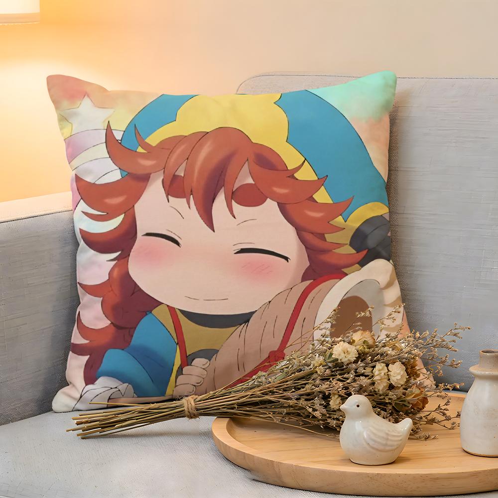 Cushion Cover Linen SkinFriendly Soft Decorative Case For Sofa Home Decor Kwaii Anime Hakumei And Mikochi Pillow cover