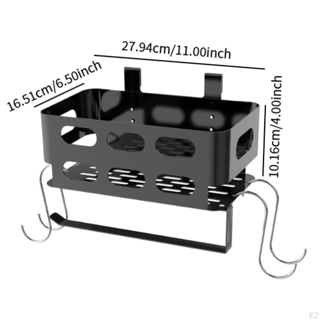 Grill Side Shelf BBQ Easy to Install Adjustable Height Barbecue Condiment Holder for Pro