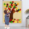 Fall Leaves Tree Craft Kits Kids DIY Bulletin Board Set with 52 Maple Leaves Stickers Autumn Thanksgiving Wall Hanging Decoration
