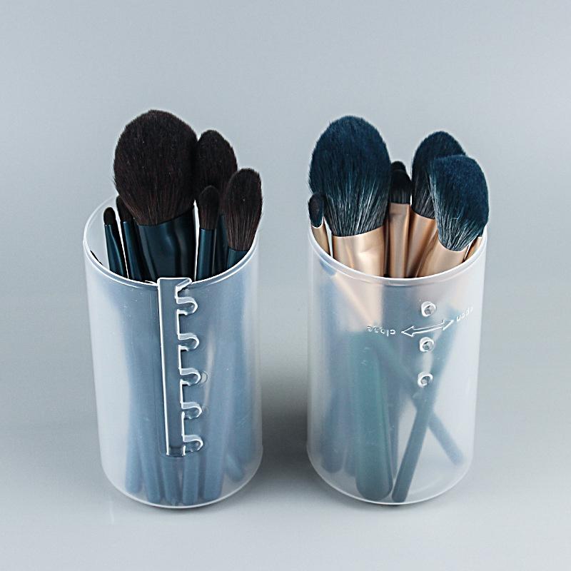 Регулируемый по высоте держатель для кисточек для макияжа из ПВХ, органайзер для хранения дисплея с крышкой