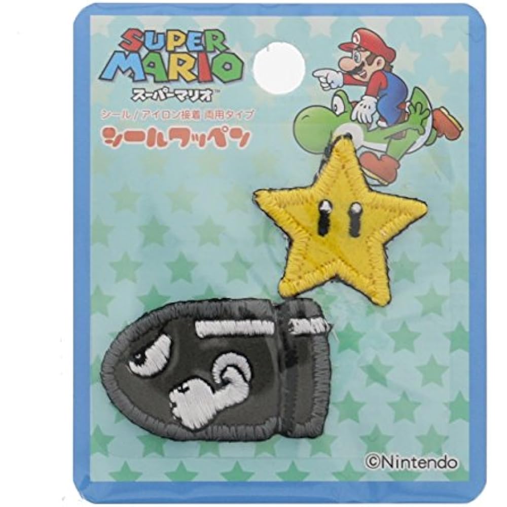 Inagaki Clothing Нашивка-печать Super Mario Наклейка Superstar Killer Железная Двойной клей MRS011