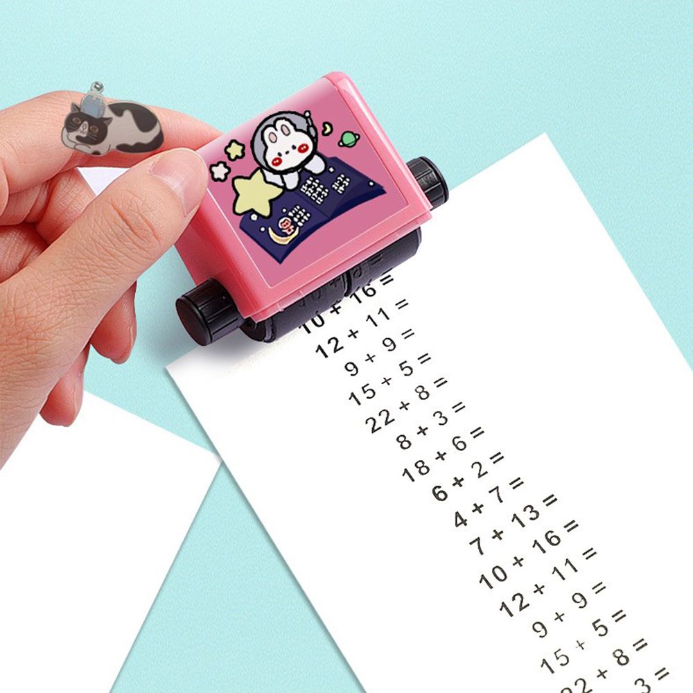 В пределах 100 обучающих вопросов Роликовый штамп с вопросом о сложении и вычитании чисел