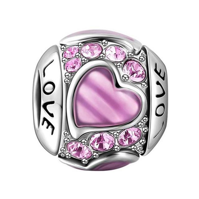 Розовые подвески, бусины из муранского стекла, платовые подвески Ley 925, подходят для браслета, ожерелья, подвеска, серебряный кулон 925, ювелирные изделия