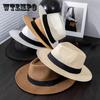 Foldable Roll Up Short Brim Trilby Hat Panama Beach Hat Fedora Straw Sun Hat for Men Women, Ideal Choice for Gifts