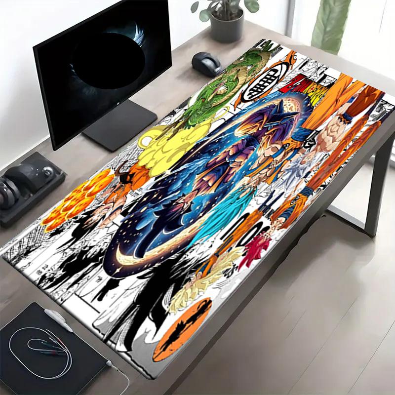 DRAGON BALL Print Mouse Pad, Anti‑Slip Desktop keyboard Mat, for PC Laptop Gaming Working Daily Use, Cool Festival Surprise Gift