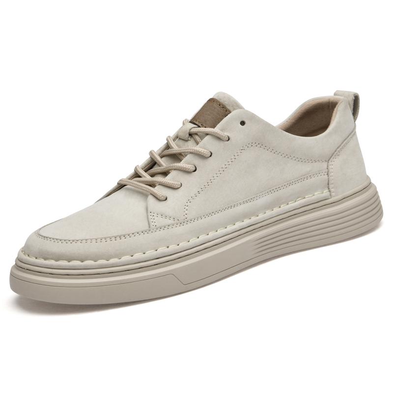 Модные новые удобные дышащие мужские повседневные туфли модные мужские кроссовки на плоской подошве со шнуровкой из натуральной кожи для ходьбы на открытом воздухе универсальные