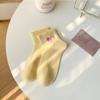Тонкие дышащие хлопковые носки на весну и лето Tide Girl Sports Sweat-absorbing Love Embroidered Socks