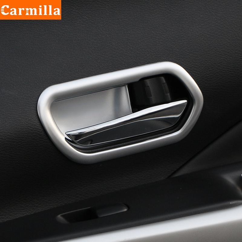 Carmilla Interior Car Door Handle Bowl Frame Trim Cover Molding Stickers for Nissan Kicks 2016 - 2021 Accessories Car Styling