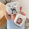Мультяшный чехол-масляная живопись с ушками кота для Airpods 4-го 3-го 2 Pro Прозрачная крышка для Airpod 3 1 Защитный аксессуар Fundas