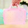 Portable Floral Print Waterproof Translucent Makeup Cosmetics Storage Bag Pouch