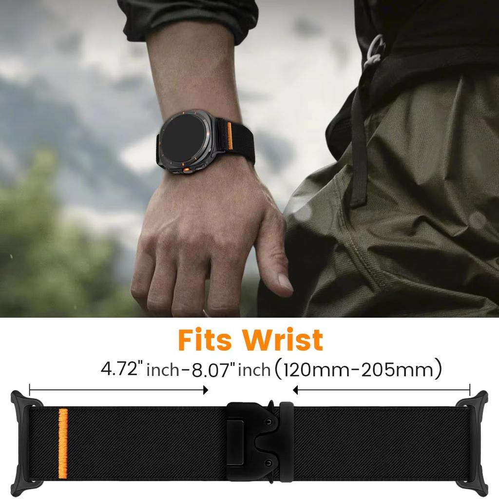Magnetic Band For Samsung Galaxy Watch 7 Ultra 47mm smartwatch Parachute Nylon Bracelet correa Galaxy watch 2025 Ultra Strap