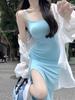 Summer Suspender Long Dress Sleeveless Sexy Dress