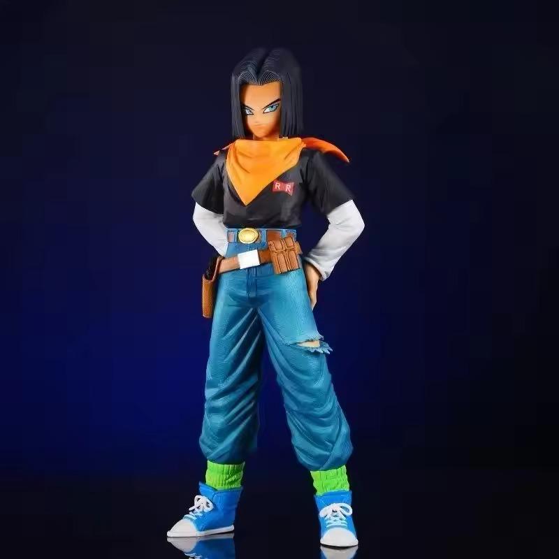 24 см Аниме Dragon Ball Z Андроид 17 18 Фигурка Андроид 18 ПВХ Фигурки Действия Коллекционная Модель Игрушка Для Детей Рождественские Подарки