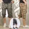 Камуфляжные длинные шорты-карго, мужские летние повседневные хлопковые бриджи, мешковатые брюки-капри в стиле милитари с несколькими карманами, тактические короткие