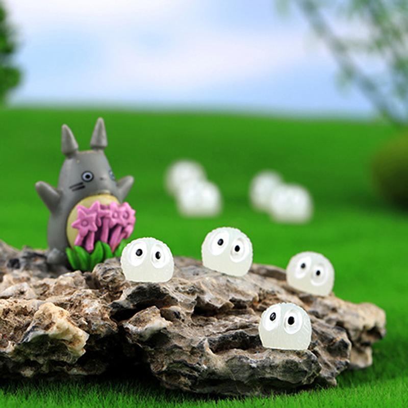 10 шт. Мини Светящиеся Брикеты Эльфийская Пыль Дух Микро Украшения Маленький Угольный Шарик Светящееся Горшечное Украшение Миниатюрный Садовый Декор