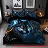 Wolf King Dream Catcher Digital Printing 3D Quilt Cover, Bedding Home Textile Three-Piece Set, Made