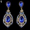 Women's Luxury Elegant Teardrop Shape Rhinestone Big Drop Dangle Earrings Gift AVE