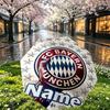 Custom Name Personalized FC Bayern Munich Print Umbrella, Auto Open Close, 8‑Rib Sturdy Frame, Commute Camping Hiking Use, Birthday Gift