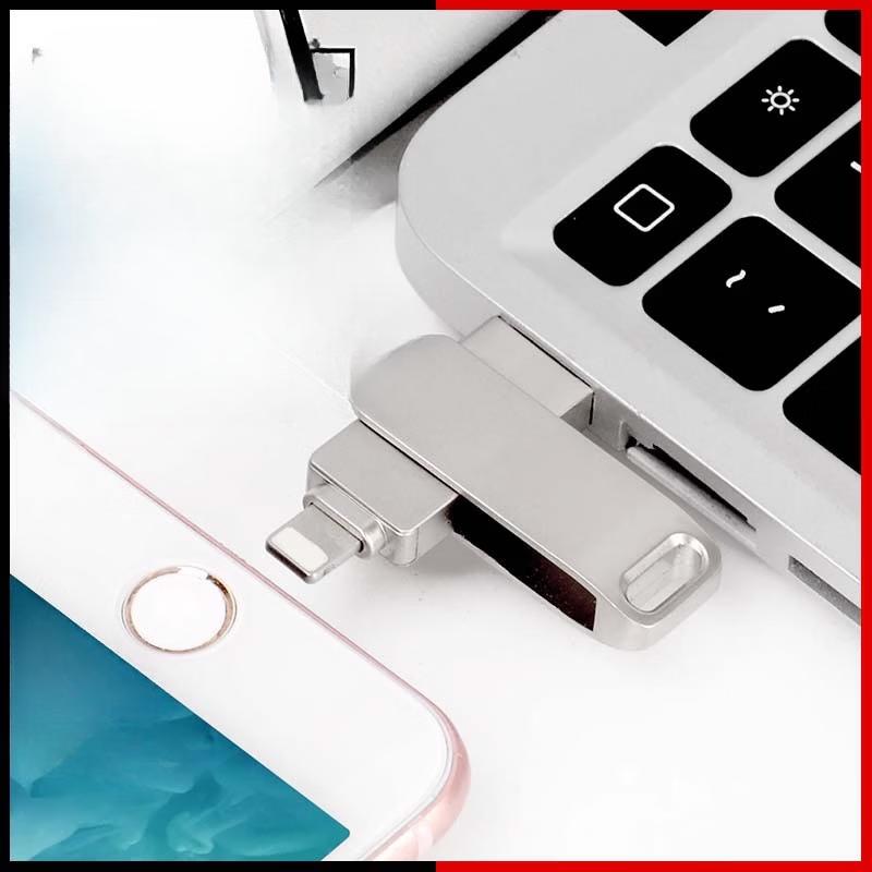 OLOEY 3-в-1 Вращающийся металлический USB-флеш-накопитель
