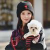 "Peach Heart Wool Hat: Trendy Korean-Style Autumn & Winter Knit for Men and Women"