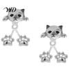 Commuting Accessories 1 Pair Cute Funny Cat Earrings for Women, Teens Girls, Unique Niche Cartoon Earring Mini Animal Stud Earrings, Statement Jewelry