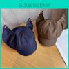 Color Solid Retro Style Fox Ear Beret Features Autumn Season Fashion Hat Travel